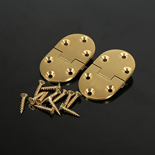 Bisagra plegable con tapa abatible 2 piezas de latón Bisagra para bandeja de mayordomo Borde redondo 2-1/2"x1-1/2" con tornillos Mesa plegable con solapa Bandeja de mayordomo Bisagras traseras Bisagr