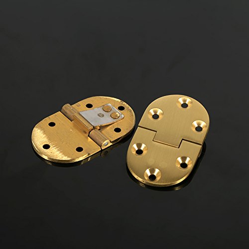 Bisagra plegable con tapa abatible 2 piezas de latón Bisagra para bandeja de mayordomo Borde redondo 2-1/2"x1-1/2" con tornillos Mesa plegable con solapa Bandeja de mayordomo Bisagras traseras Bisagr