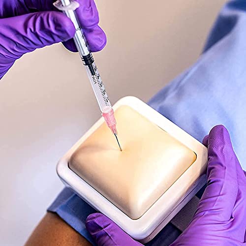 BJH 2 Pieces Injection Pads Plastic Intramuscular Injection Training Pad IV Injection Training Pad Model, for Nurse Medical Students Training Practice Pad Skin Injector