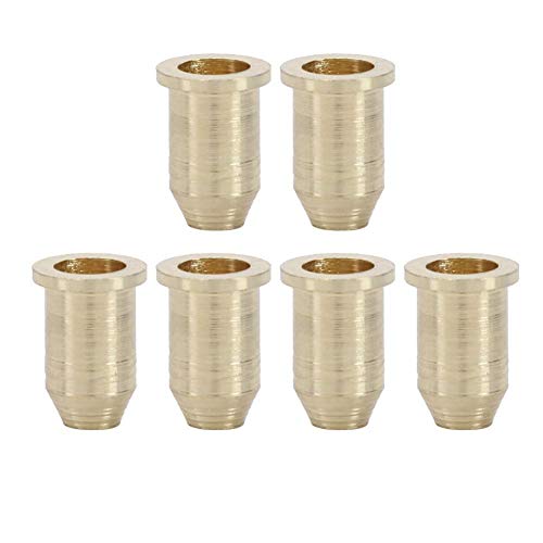Bnineteenteam 6 Piezas de Guitarra a través de férulas de Cuerda para Guitarra eléctrica(Dorado)