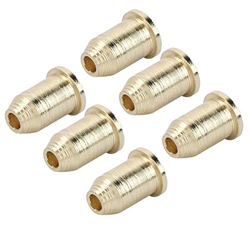 Bnineteenteam 6 Piezas de Guitarra a través de férulas de Cuerda para Guitarra eléctrica(Dorado)