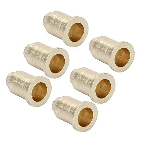 Bnineteenteam 6 Piezas de Guitarra a través de férulas de Cuerda para Guitarra eléctrica(Dorado)