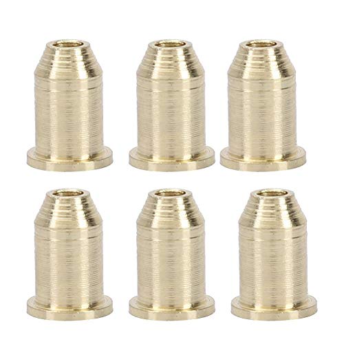 Bnineteenteam 6 Piezas de Guitarra a través de férulas de Cuerda para Guitarra eléctrica(Dorado)