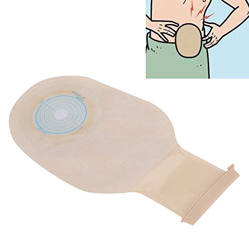 Bolsa de colostomía, 10 piezas de una sola pieza bolsa de colostomía suave y agradable a la piel, bolsas de drenaje de estomía cortadas para colonoscopia cuidado del estoma (abierto)