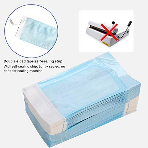 Bolsa de esterilización oral autoadhesiva de 200 piezas/caja, bolsa de esterilización sellada desechable, bolsa de almacenamiento de bolsa de limpieza de suministro oral, bolsas de esterilización de