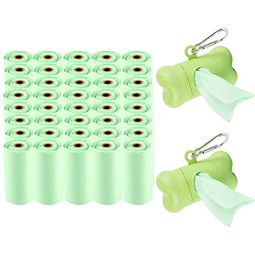 Bolsas Caca Perro 600 Bolsas 100% Biodegradables con 2 Dispensador, Bolsas Excrementos Perros Biodegradables para Excrementos Perros, Gatos, Mascotas Cuidar el Medio Ambiente