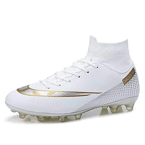 Botas de Fútbol para Hombre Zapatos de fútbol con Picos Altos Zapatos de Fútbol para Niños Botas de Fútbol Tacos Zapatos de Entrenamiento Profesional al Aire Libre Zapatillas de Deporte