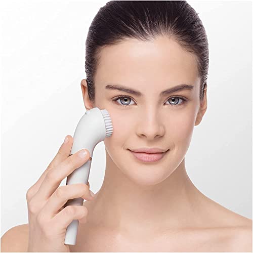 Braun FaceSpa Depiladora Facial Mujer 3 en 1 con Cepillo Limpiador y de Masaje, 851, Blanco