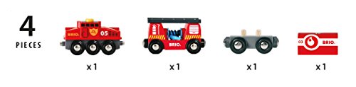 BRIO-33844 Tren Juego Primera Edad, Negro, Rojo, Color Blanco, 3 años (33844)