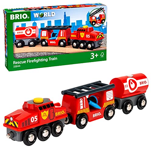 BRIO-33844 Tren Juego Primera Edad, Negro, Rojo, Color Blanco, 3 años (33844)