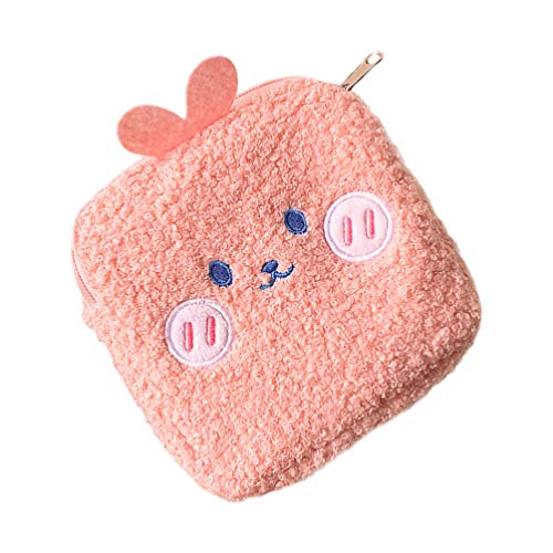 Cabilock Servilletas Sanitarias Bolsa Super Lindo Conejito Conejo Oreja Monedero Lindo Animla Cartera Cojín de Enfermería Soporte para Mujeres Y Niñas
