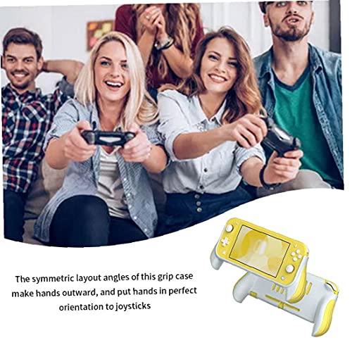Caja de agarre compatible con la cubierta protectora de Switch Lite Anti resbalón con manijas ergonómicas amarillas