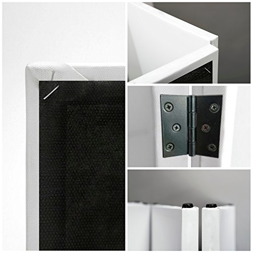 carowall CAROWALL.COM Pared divisoria Arte Mixta 5 Paneles Unilateral Gris 180x175 cm