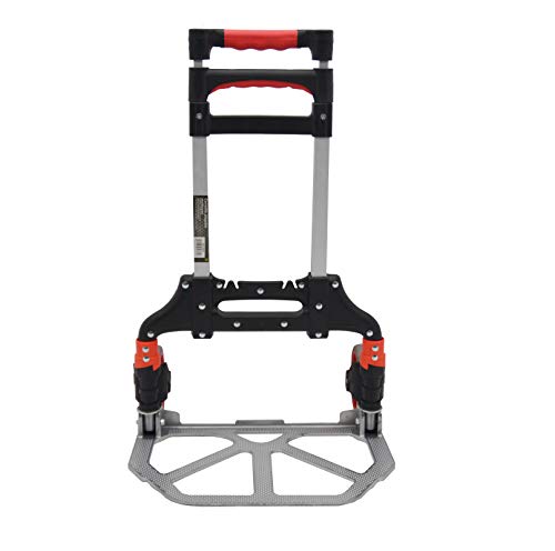 Carretilla de mano plegable o carro plegable de aluminio con mango extensible de hasta 100 CM para cargas de hasta 70 kg.