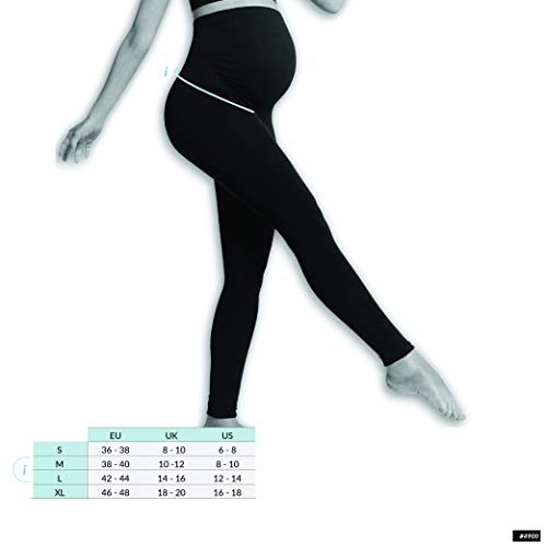 Carriwell Polainas De Embarazo De Apoyo, Pantalones Cómodos De Maternidad con Bajo Vientre De Inserción, Alivia El Dolor De Espalda Durante El Embarazo, Transpirable Mujeres[Negro][Pequeña]