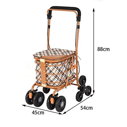 Carro, multifuncional plegable Compras Viejo Vespa puede empujar for sentarse cuatro rondas for ayudar a comprar verduras pequeñas Conveniente viejo carrito de compra carro de regalo bolsos y cestas,