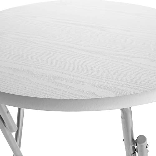 CASARIA Set de 2 mesas Altas Plegables Blancas 60x110 cm Juego de mesas para Eventos Exterior Interior Antideslizante