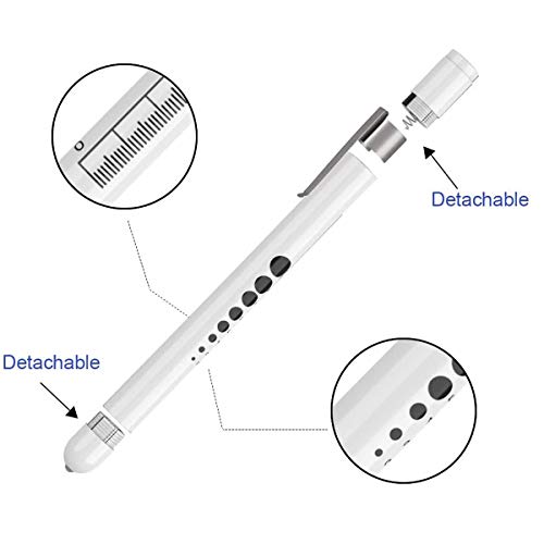 CAVN Lumières de stylo pour les infirmières Lampe de poche rechargeable par USB Lampes de poche 2 lampes blanches pour étudiants en médecine