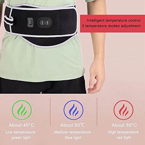 Cinturón Calefactor, Cinturón Calefactor Calefactado Uniformemente Calefacción de Doble Zona Control Inteligente de Temperatura para Calambres en la Cintura para Dolor de Espalda en la