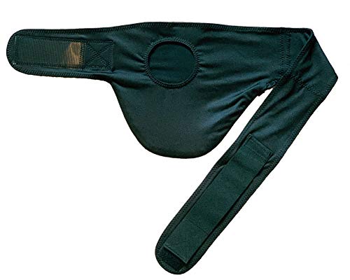 Cinturón de apoyo vertical suave para estomía, cinturón de ileostomía, cinturón de ostomía, cinturón de colostomía, cinturón de hernia (lado izquierdo, tamaño 4 = 36" a 38")