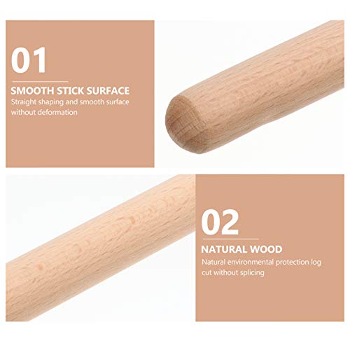 CLISPEED 3Pcs Palos de Yoga Herramienta de Estiramiento Corrección de Postura Palos de Madera Modelado del Cuerpo Corrección de La Postura Enderezadora de La Espalda Superior Soporte de