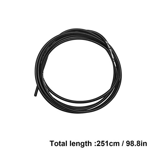 CLISPEED Cable de Freno de Bicicleta Cable de Freno de Bicicleta Profesional Cable de Engranaje Cable con Extremo de Cable Tapas de Casquillo Férula para Exterior Negro