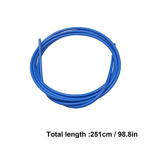 CLISPEED Cable de Freno de Bicicleta Línea de Freno de Bicicleta Profesional Cable de Cable de Engranaje con Extremo de Cable Engaste Tapas Férula para Exterior Azul