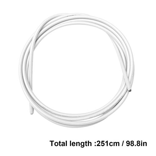 CLISPEED Cable de Freno de Bicicleta Línea de Freno de Bicicleta Profesional Cable de Cable de Engranaje con Extremo de Cable Tapas de Prensa Férula para Exterior Blanco
