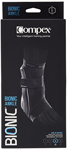 Compex Bionic Tobillera pie Izquierdo, Unisex, Negro, XL