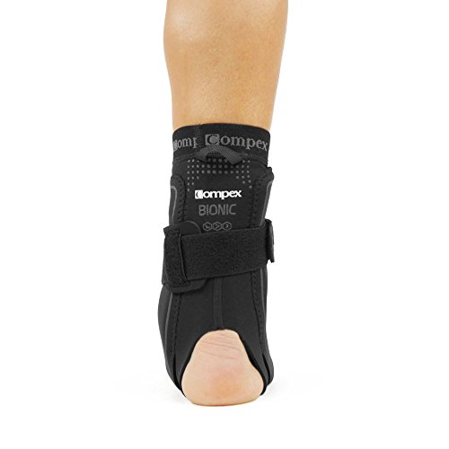 Compex Bionic Tobillera pie Izquierdo, Unisex, Negro, XL
