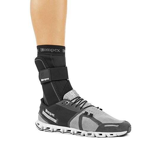 Compex Bionic Tobillera pie Izquierdo, Unisex, Negro, XL