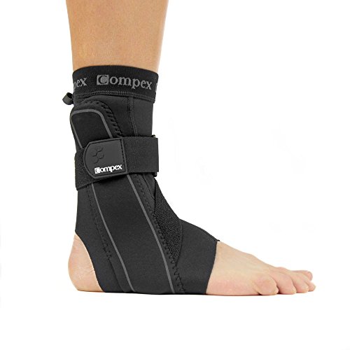 Compex Bionic Tobillera pie Izquierdo, Unisex, Negro, XL