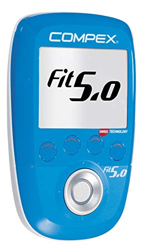 Compex Wireless Fit 5.0 Electroestimulador, Unisex, Azul + Motor Point - Lápiz de Punto Motor, Plateado, Standard