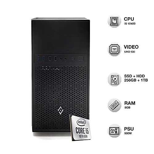 Computadora de escritorio i5 4,30 GHZ turbo • Gráficos UHD 630 • Ram 8GB DDR4 • WINDOWS 11 PRO • SSD M.2 256 Gb / 1 TB HDD • Computadora ensamblada Computadora de oficina fija Hogar Completo