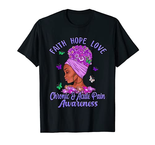 Conciencia del dolor crónico y agudo dolor agudo relacionado púrpura R Camiseta