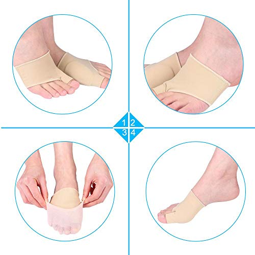 Corrector de juanetes, enderezadora de dedos grandes Funda de alivio de juanetes con almohadillas de alivio de gel, Bent Toes Realign Hallux Valgus Mejora la salud del pie
