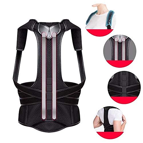 Corrector de postura, 1 pieza, corrector de postura, soporte de cifosis, alivio del dolor muscular, alivio del dolor de espalda, soporte de postura para mujeres, hombres, soporte de apoyo (tamaño: