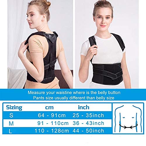 Corrector de postura, 1 pieza, corrector de postura, soporte de cifosis, alivio del dolor muscular, alivio del dolor de espalda, soporte de postura para mujeres, hombres, soporte de apoyo (tamaño: