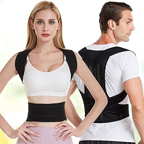 Corrector de postura Corrector de postura para hombres y mujeres Barra de apoyo para la espalda Corrector de apoyo para dejar de encorvarse y encorvarse Entrenador de espalda ajustable Apoyo de apoyo