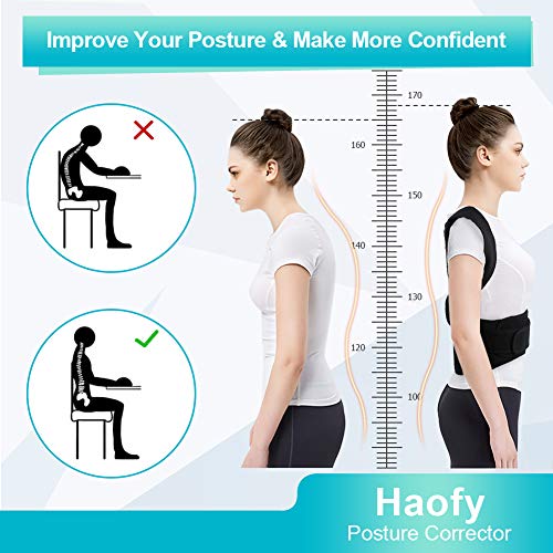 Corrector Postura Espalda Hombre y Mujeres, Férulas para espalda Hombro y Clavícula, Cinturón Corregir Postura Espalda Ajustable, Espalda Recta Soporte, Corrector de Espalda y Postura (L)