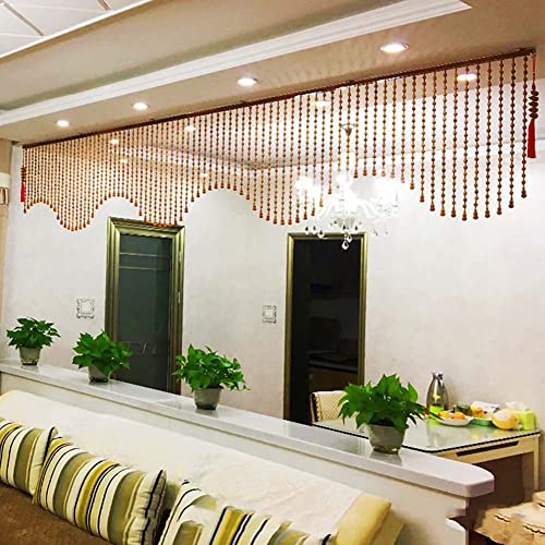 Cortinas de Hilos para Puertas,Hecho a Mano Panel de Cortinas de separadores de habitación Cortina Colgante de Calabaza Estilo Retro para Portales,Decoración de Dormitorio