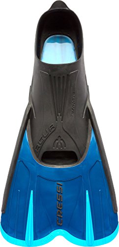Cressi Agua Short Aletas de Snorkeling, Unisex Adulto, Azul, 33/34