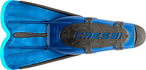 Cressi Agua Short Aletas de Snorkeling, Unisex Adulto, Azul, 33/34