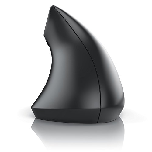 CSL - Ratón óptico TM137U - Forma Vertical - Diseño ergonómico - Prevención de Codo de tenista - Enfermedad del ratón - Protege Especialmente el Brazo - 5 Botones