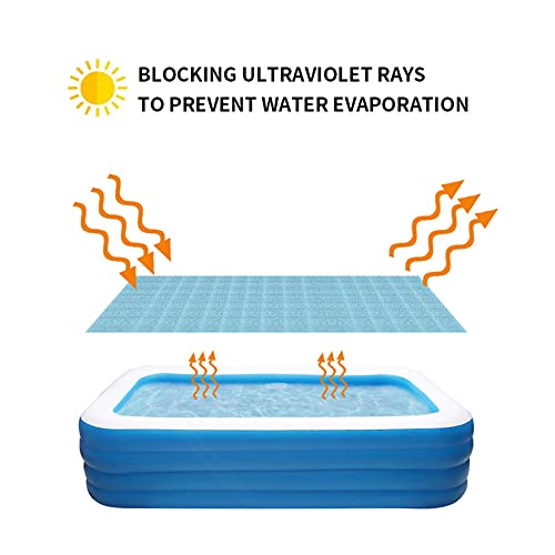 Cubierta de piscina Cubierta de polvo a prueba de lluvia, Marco de lona solar para piscina Lona solar Cubierta de piscina para calentamiento agua Protección UV Cubierta solar piscina con lado burbuja