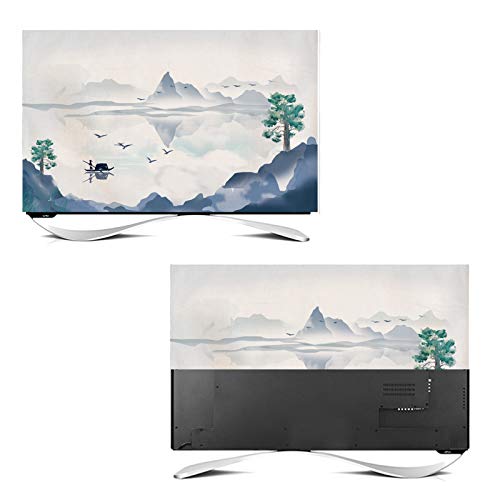 Cubierta de TV cubierta de polvo A Prueba de Polvo Decoraciones de Patrones de Impresión de Alta Definición para Televisor de 24" - 65" Pulgadas LCD, LED, ó Plasma -GAOGUIMEI Cubi(Size:27inch,Color:B)