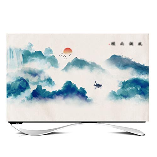 Cubierta de TV cubierta de polvo A Prueba de Polvo Decoraciones de Patrones de Impresión de Alta Definición para Televisor de 24" - 65" Pulgadas LCD, LED, ó Plasma -GAOGUIMEI Cubi(Size:27inch,Color:B)