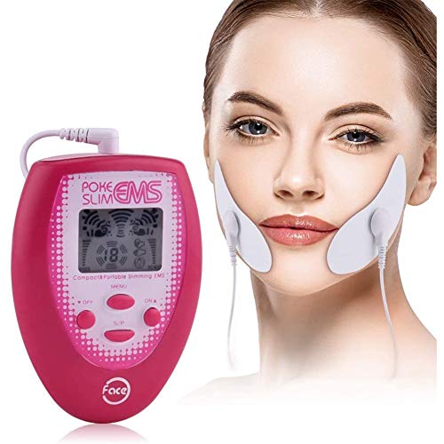 CXN Eficiente Estimuladores musculares eléctricos TENS EMS Masajeador Adelgazante Facial eléctrico Estimulación Muscular con 2 electrodos Etiqueta Facial 2 Etiqueta de mejilla Conveniencia