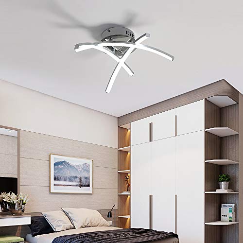 DAXGD Plafon LED de Techo 21W, Lámpara LED de techo Moderna Luz blanca fría 6000K superficie en forma de horquilla para corredor, dormitorio, 220V plafon techo led cocina