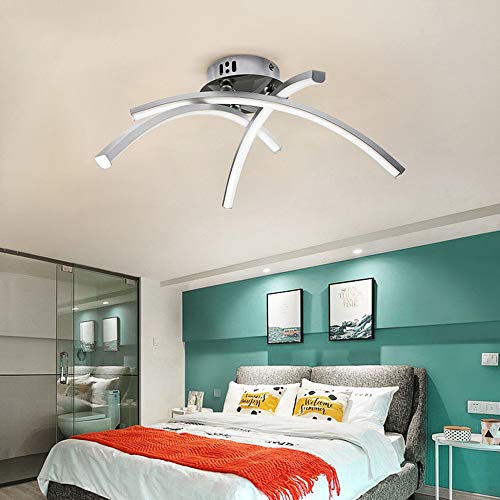 DAXGD Plafon LED de Techo 21W, Lámpara LED de techo Moderna Luz blanca fría 6000K superficie en forma de horquilla para corredor, dormitorio, 220V plafon techo led cocina